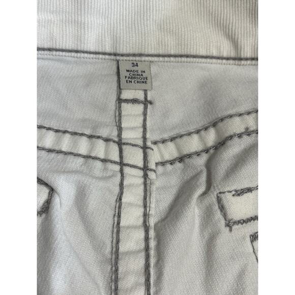 True Religion Pants Mens 34x32 White Corduroy Flap T Pants - Picture 5 of 7